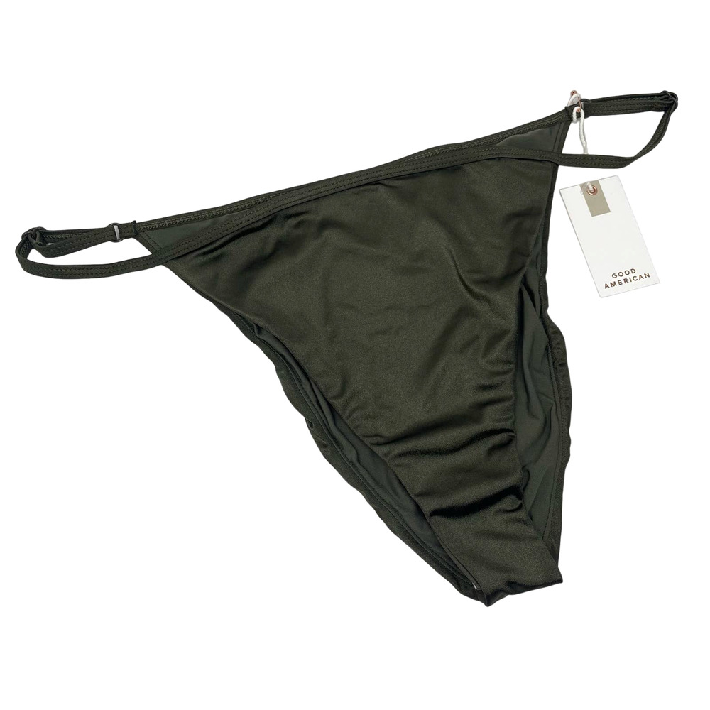 Good American Shine Perfect Fit Bikini Bottom Stormy Size 8 US 5XL‎